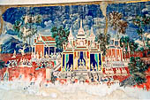 Phnom Penh - Silver Pagoda compound, the Ramaketi frescoes